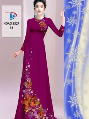 Vải Áo Dài Hoa In 3D AD NDAD3527 47